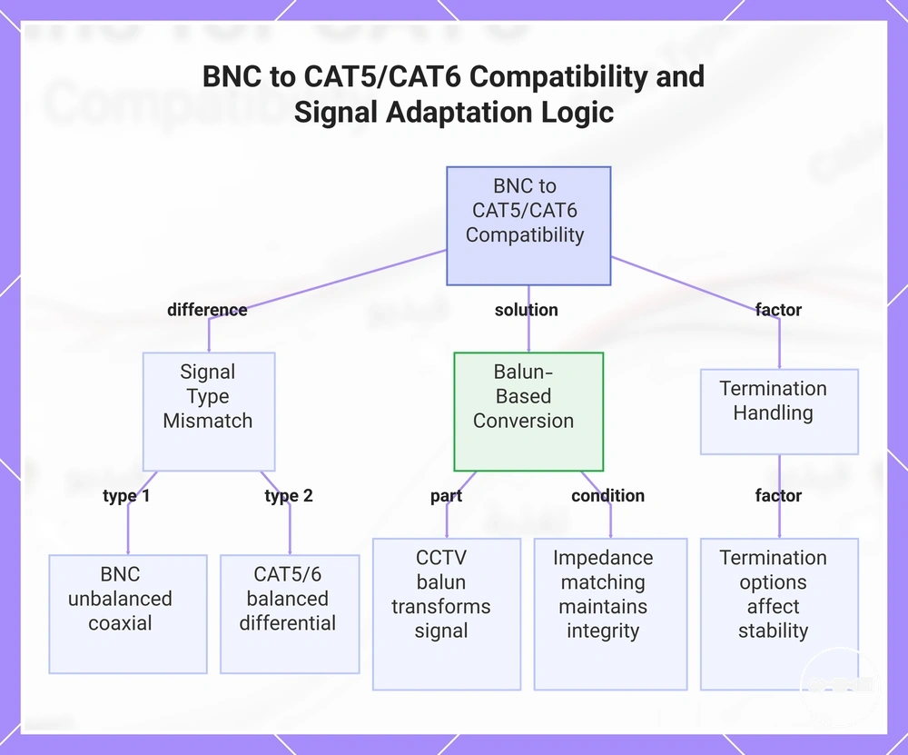 BNC to CAT5/CAT6 Compatibility and Signal Adaptation Logic