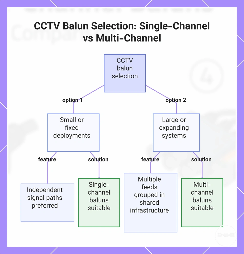 CCTV Balun Selection: Single-Channel vs Multi-Channel
