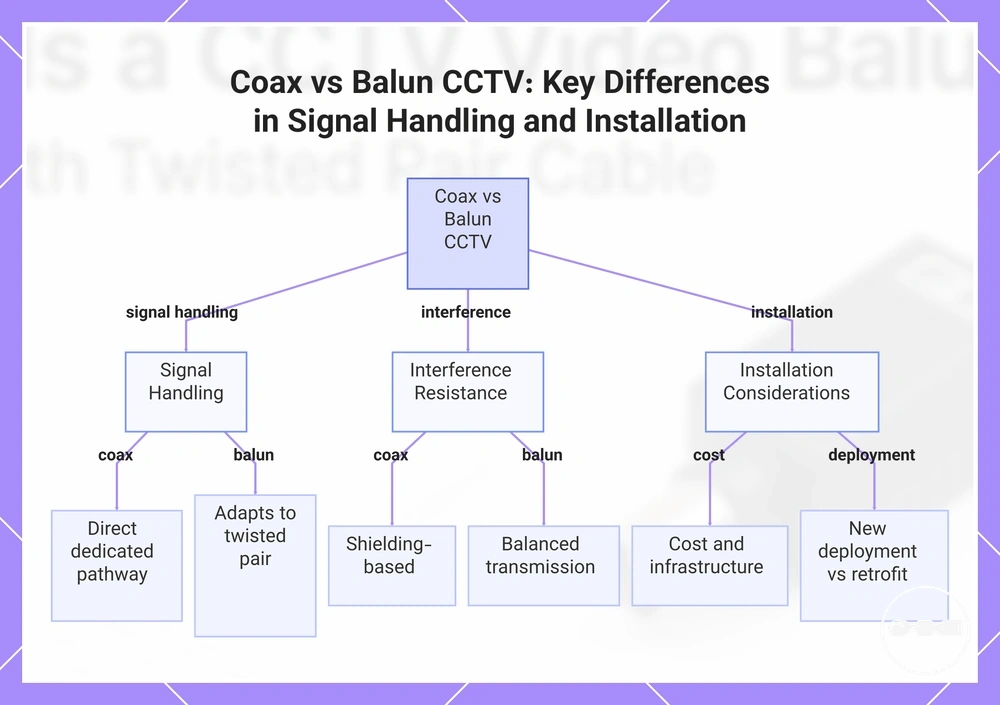 Coax vs Balun CCTV: Key Differences in Signal Handling and Installation