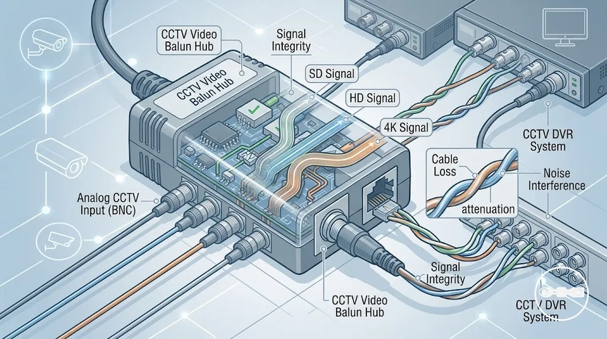 Transmisión de resolución de baluns CCTV desde SD hasta 4K en diferentes condiciones de señal
