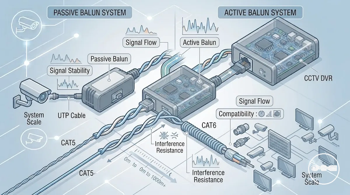 CCTV video balun sistemlerinde CAT5, CAT5e ve CAT6 kablo uyumluluk karşılaştırması