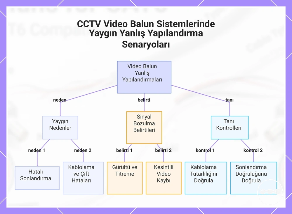 CCTV Video Balun Sistemlerinde Yaygın Yanlış Yapılandırma Senaryoları